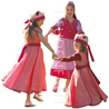 Robe de REINE pour enfant - scene la Reine avec 2 Princesses