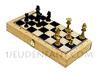Coffret bois avec échiquier et pièces d échecs en buis [n�0] 