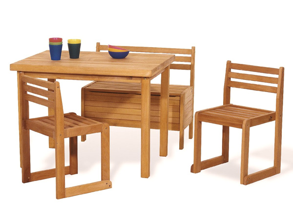 Table 2 Chairs and Bench with tidying up for toys